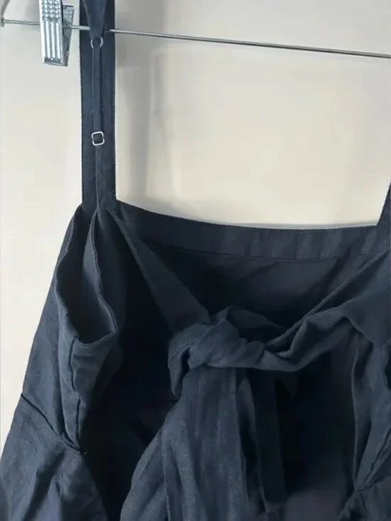 Abercrombie & Fitch Premium Linen Bow Back Maxi Dress XS PETITE - Picture 10 of 11